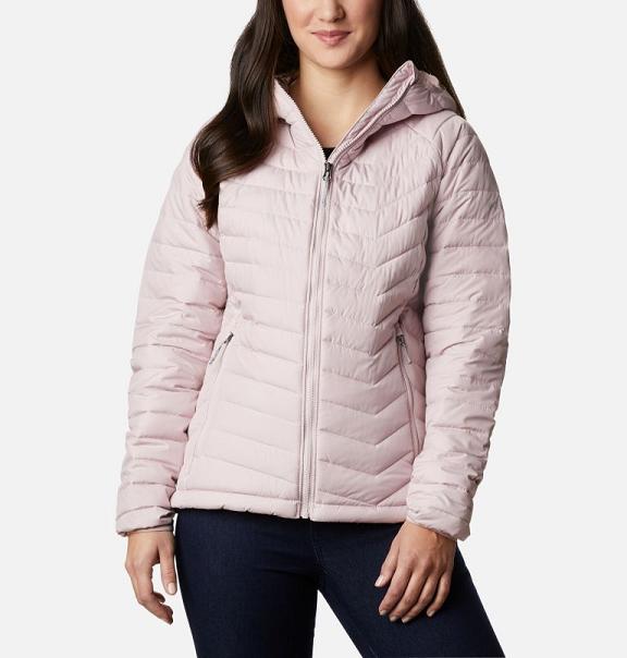 Columbia Powder Lite Hooded Jacket Women Pink USA (US2182208)